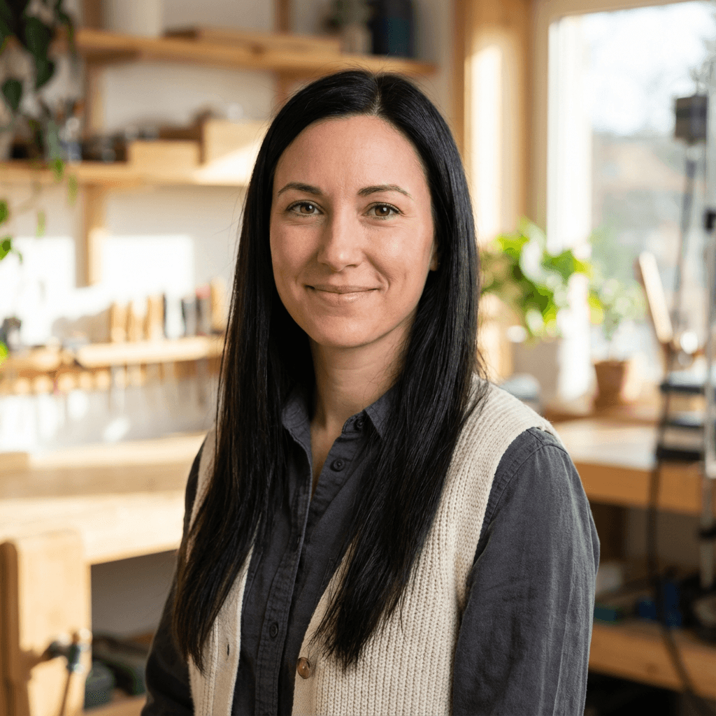 Maya Lindqvist, senior beauty specialist at Perino Beauty Care, in a bright, welcoming studio